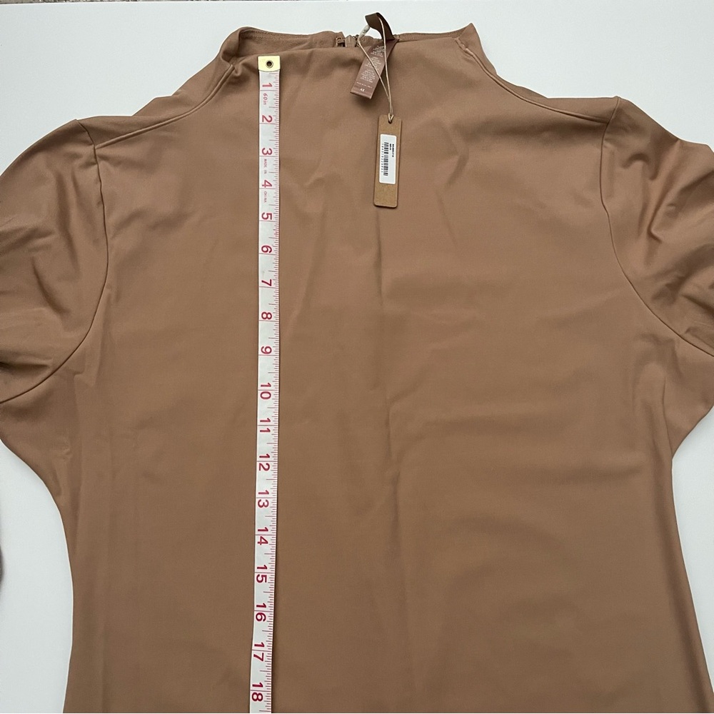 SKIMS Mid Thigh All in one Long Sleeve Onesie Bodysuit- Sienna Size 4X - Picture 4 of 13